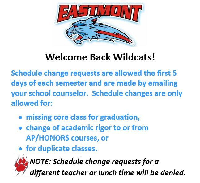 Welcome Back Eastmont Wildcats