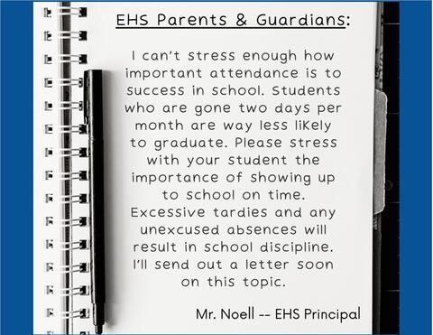 EHS Parents and Guardians letter