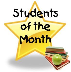 Students of the Month - Star and Stack of books
