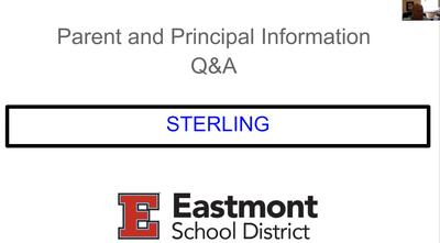 Sterling Parent/Principal Question and Answer Session